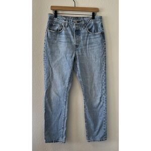 Levis 501 Women s Jeans 30x30 Straight Leg Original Fit Button Fly Light Wash